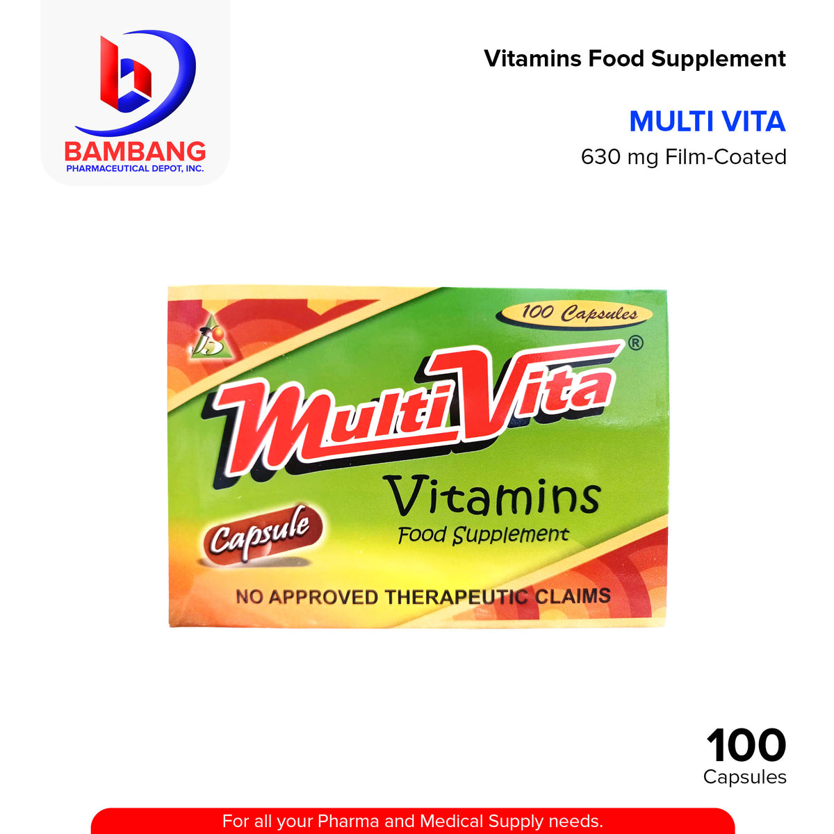 Multipunta Capsule MULTIVITA Vitamin Food Supplement Capsule 100's – Bambang ...