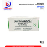 MYDOPA Methyldopa 250mg Film Coated Tablet 100's