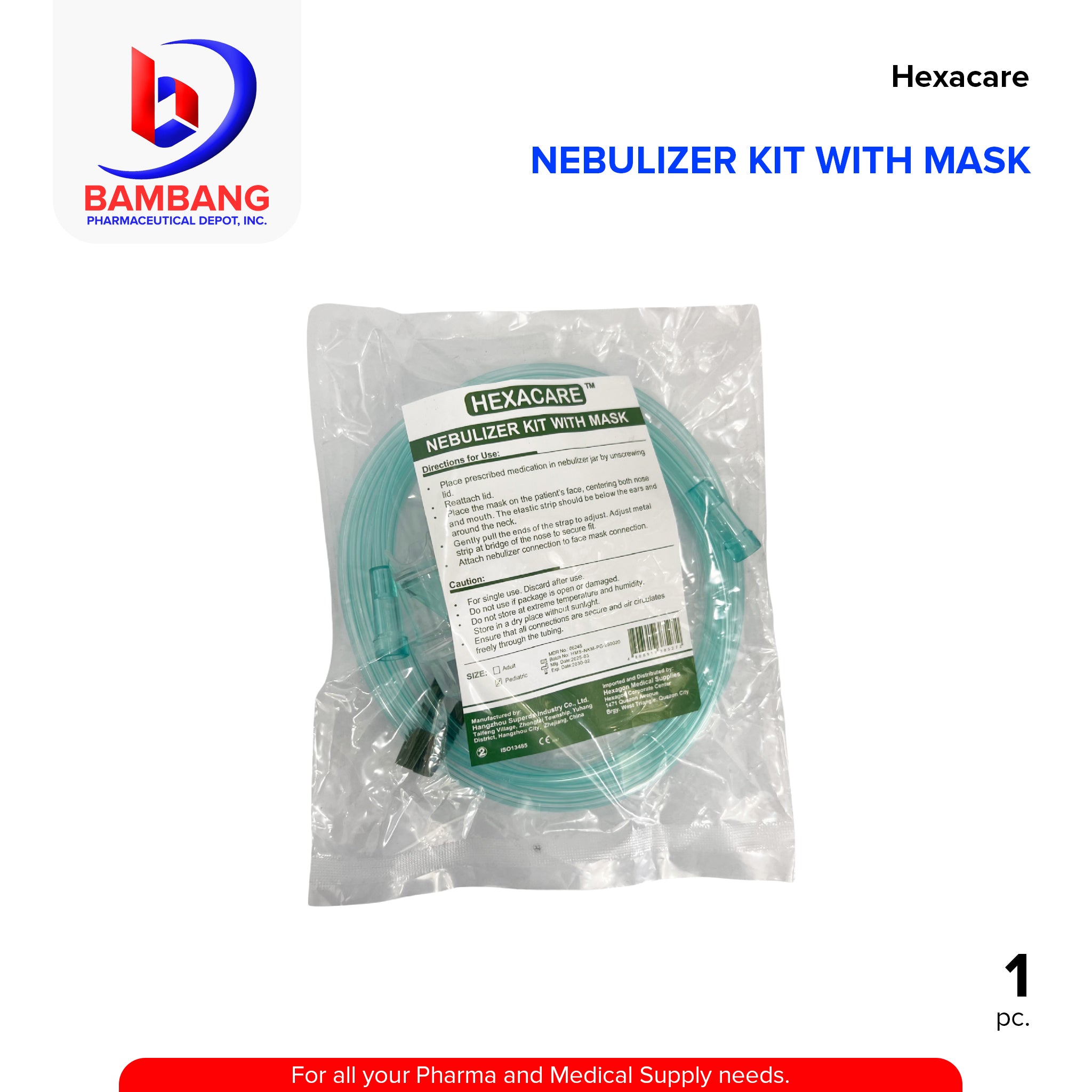 SURGITECH Nebulizing Kit with Mask Pedia – Bambang Pharmaceutical Depot ...
