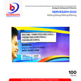 NERVESAPH DUO Vitamin B1 + B6 + B12 500mg/ 100mg/ 100mcg Film Coated Tablets 100's