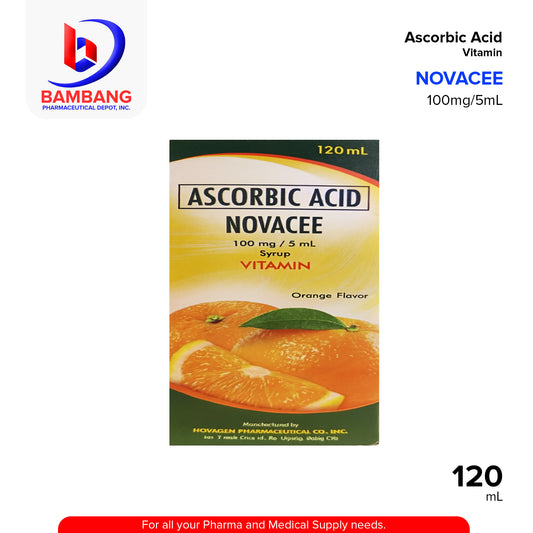 NOVACEE Ascorbic Acid 100mg / 5ml Syrup 120ml