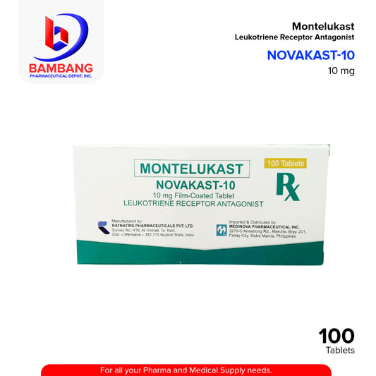 NOVAKAST Montelukast 10mg Tablet 100's