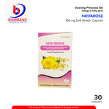 NOVAROSE Evening Primerose Oil omega-6 Fatty Acid 1000mg Soft Gelatin Capsule 30's