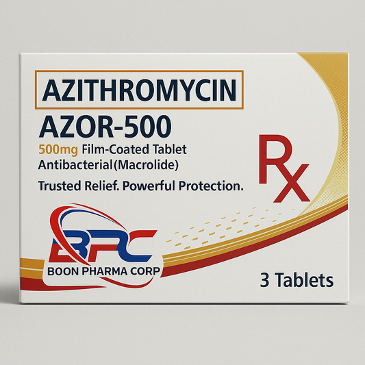 Azithromycin (Azcor-500) 500mg Film Coated Antibacterial (Macrolide)