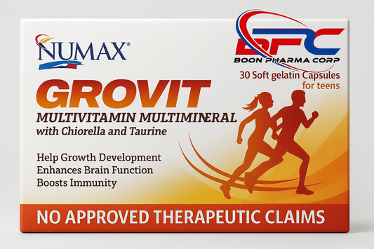 Numax (Grovit) Multivitamin Multimineral with Chlorella and Taurine Soft Gelatin