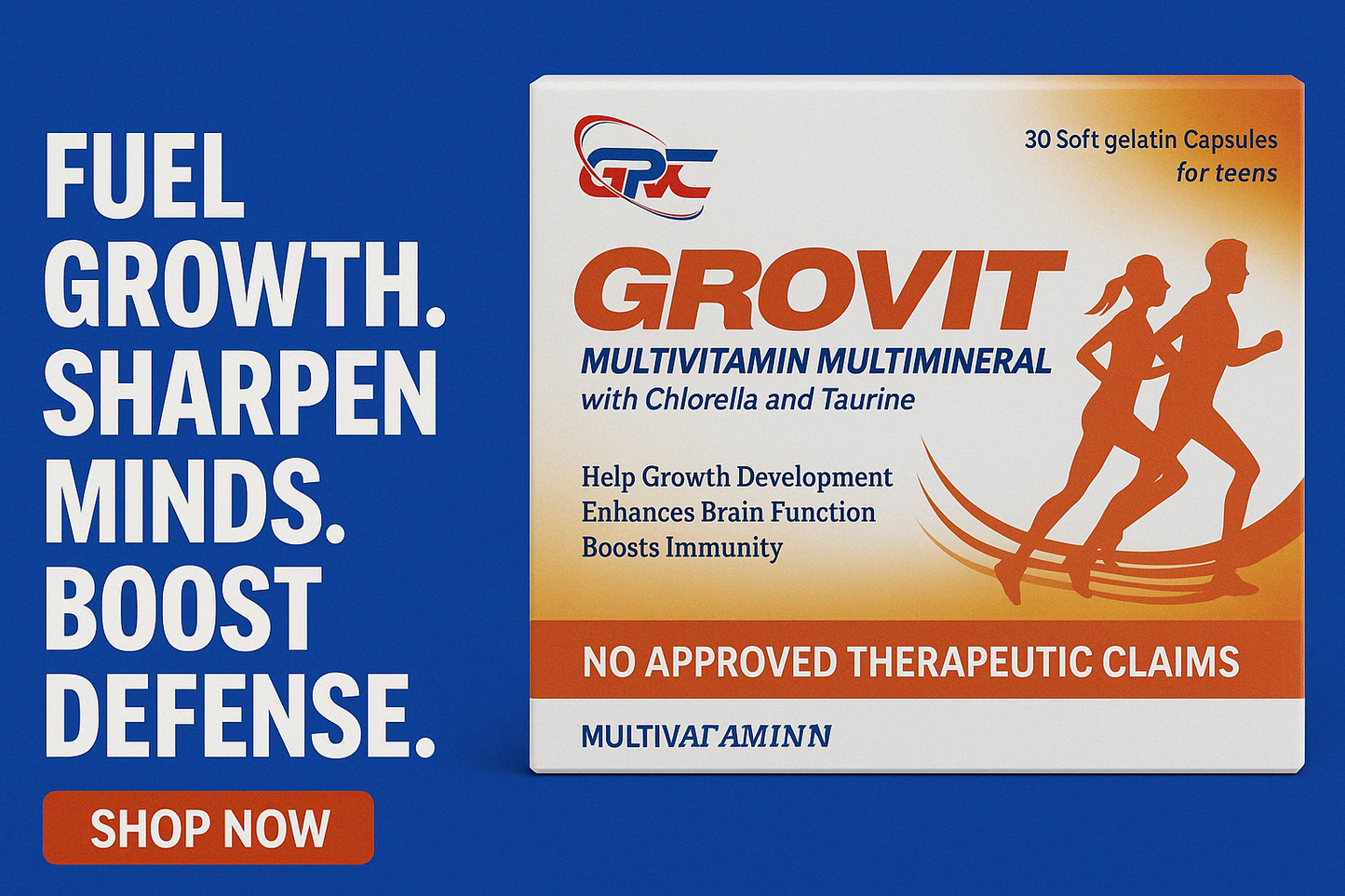 Numax (Grovit) Multivitamin Multimineral with Chlorella and Taurine Soft Gelatin