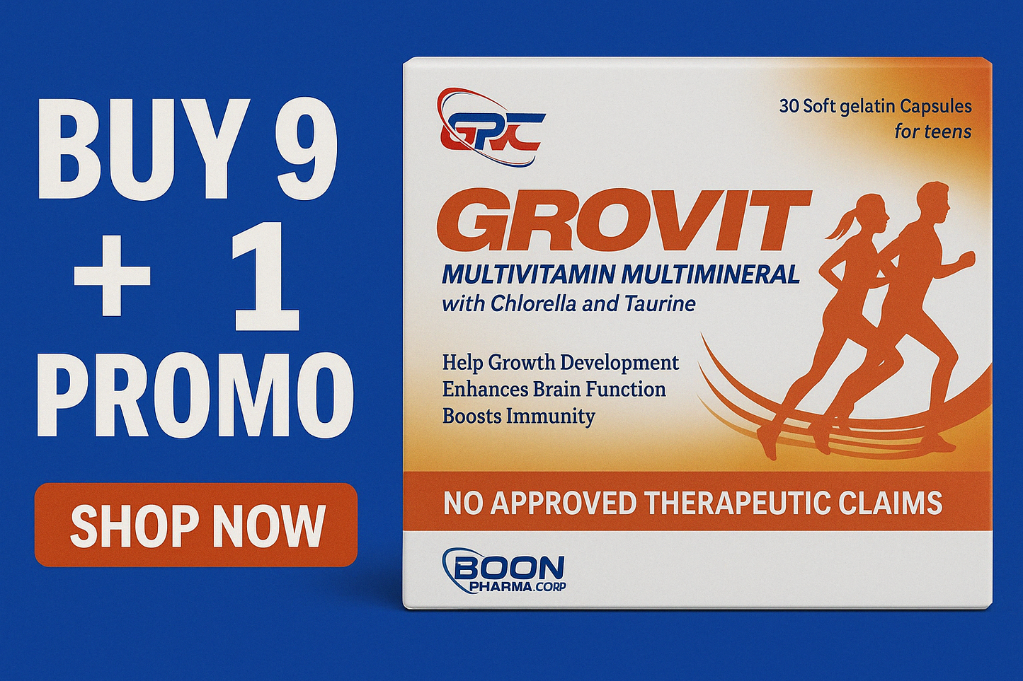 Numax (Grovit) Multivitamin Multimineral with Chlorella and Taurine Soft Gelatin