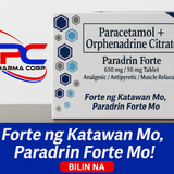 Paracetamol + Orphenadrine Citrate (Paradrin Forte) 650 mg/50 mg Tablet Analgesic/Antipyretic/Muscle Relaxant