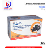 SODIUM ASCORBATE Numax Vitamin C + Zinc +Elderberry Extract + Skim Colostrum 500mg 30's