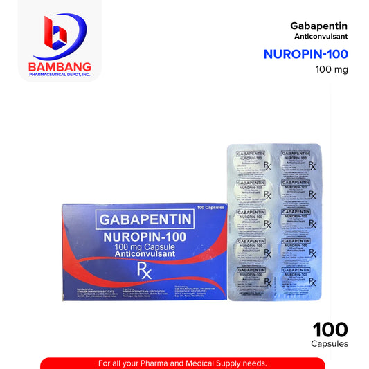 NUROPIN-100 Gabapentin Anticonvulsant 100's