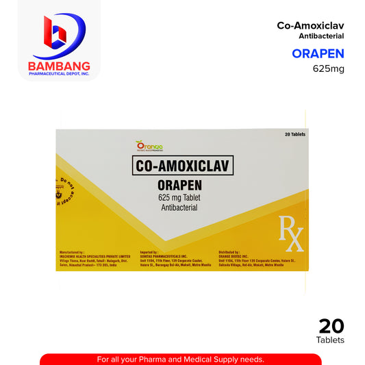 ORAPEN Co Amoxiclav 625mg Antibacterial Tablet 20's