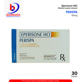 PERISPA Eperisone HCI 50mg Suger Coated Tablet 30's