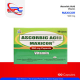 MAXICOR Ascorbic Acid 500mg Vitamin 100's Capsule