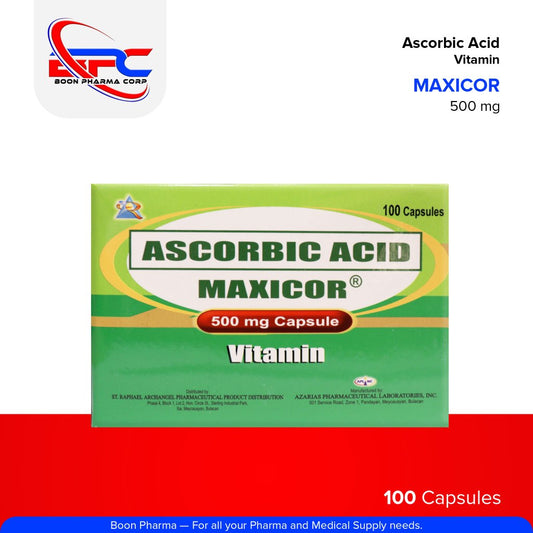 MAXICOR Ascorbic Acid 500mg Vitamin 100's Capsule
