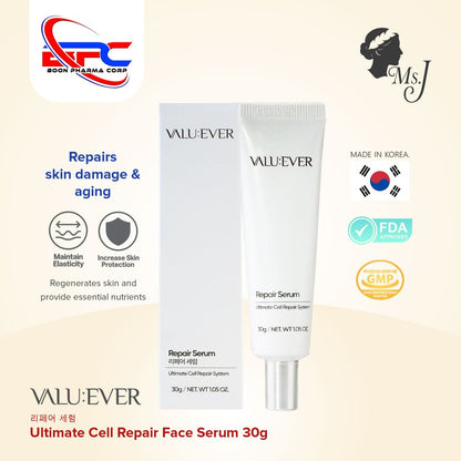 VALU:EVER Ultimate Cell Repair Face Serum 30g Fast Absorbing Moisturizing Antioxidant