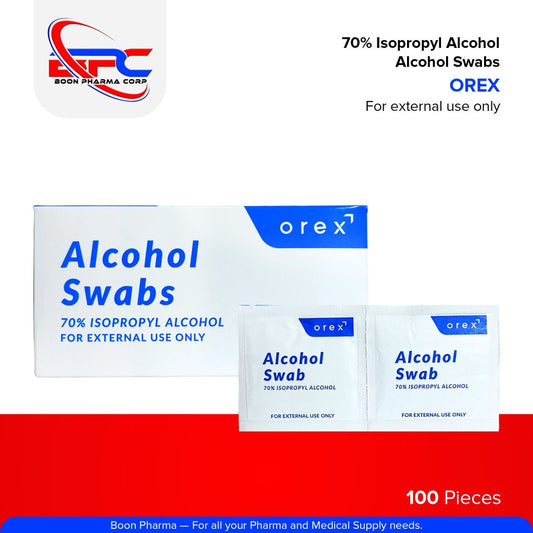 OREX 70% Isopropyl Alcohol Alcohol Swabs 100pcs Antiseptic / First Aid / Disinfectant