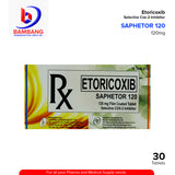 SAPHETOR 120 Etoricoxib120mg Film Coated Tablet 30's