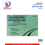 SAPHFEN Ibuprofen 400mg Tablet 100's