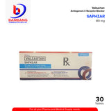SAPHZAR Valsartan 80mg Film coated Tablet 30's
