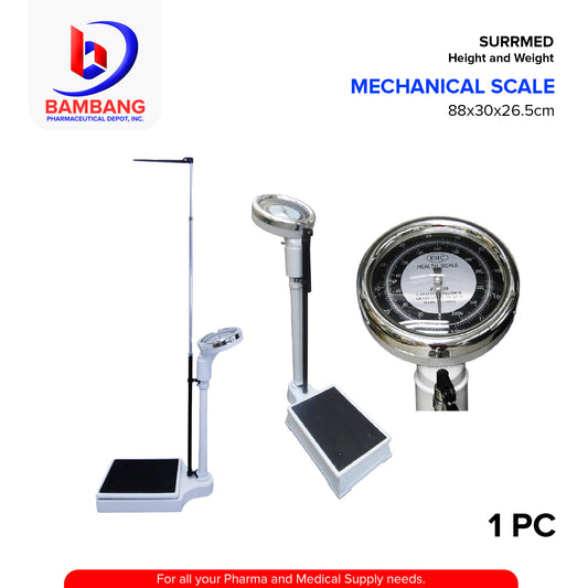 SURRMED Height and Weight Mechanical Weighing Scale 88x30x26.5cm