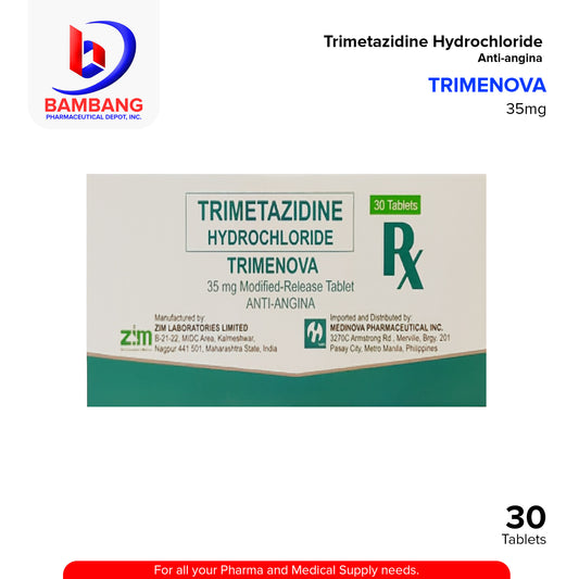 TRIMENOVA Trimetazidine Hydrochloride 35mg Modified Release Tablet 30's