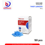 SINOCARE Sinodraw Soft Twist Lancets 28G 50's