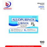 URISOL Allopurinol 100mg Anti Gout Tablet 100's