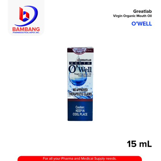 O'WELL Virgin Organic Mouth Oil Food Supplement Bottle 15ml