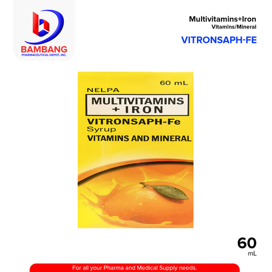 VITRONSAPH FE Multivitamins + Iron Vitamin and Mineral Syrup 60ml