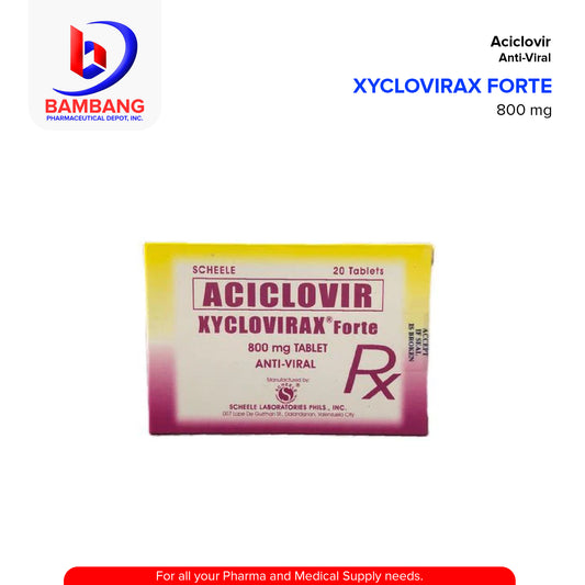XYCLOVIRAX FORTE Aciclovir 800mg Anti-Viral Tablets 20's