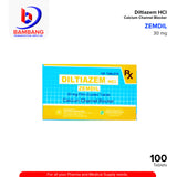 ZEMDIL Diltiazem HCL 30mg Film Coated Tablet 100's