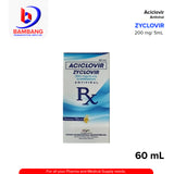 ZYCLOVIR Aciclovir 200mg/5ml Suspension 60ml