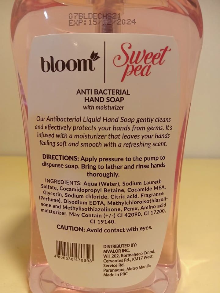Antibacterial Hand Soap with Moisturizer Bloom Sweet Pea 500ml