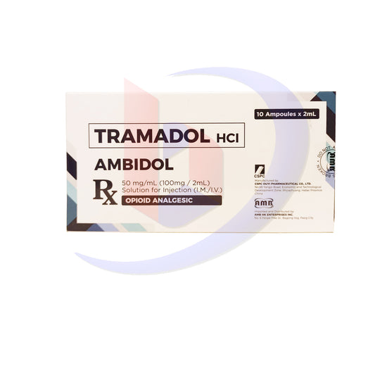 Tramadol HCI (Ambidol) 50mg/ml 100mg/2ml Solution for Injection I.M / I.V Ampoules 10's