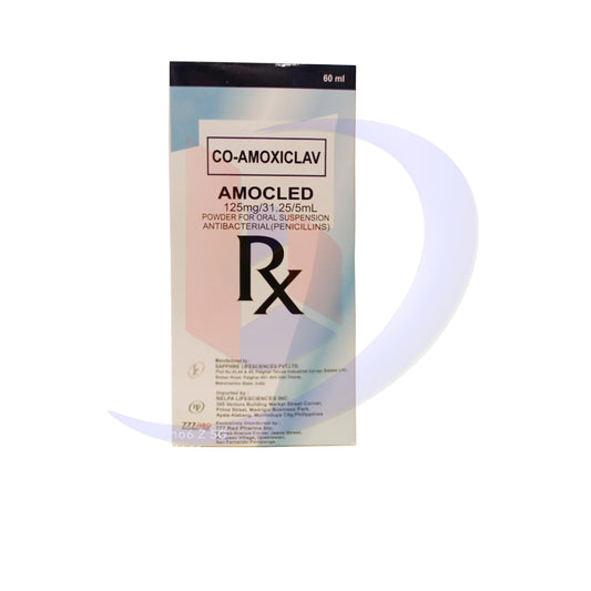 Co Amoxiclav (Amocled) 125mg/31.25/5ml Powder for Oral Suspension 60ml