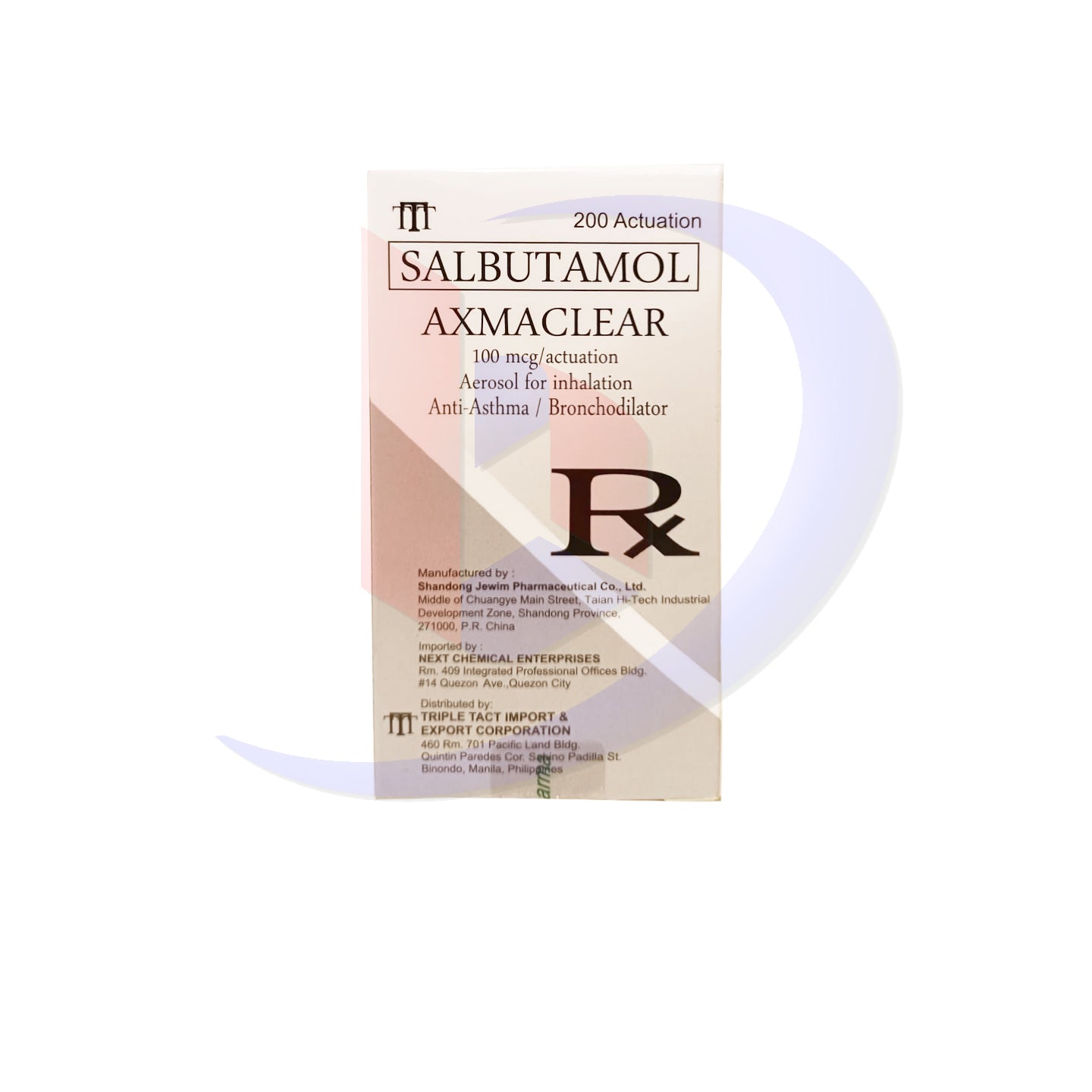 Salbutamol 100mcg/Actuation Aerosol for Inhalation 200's