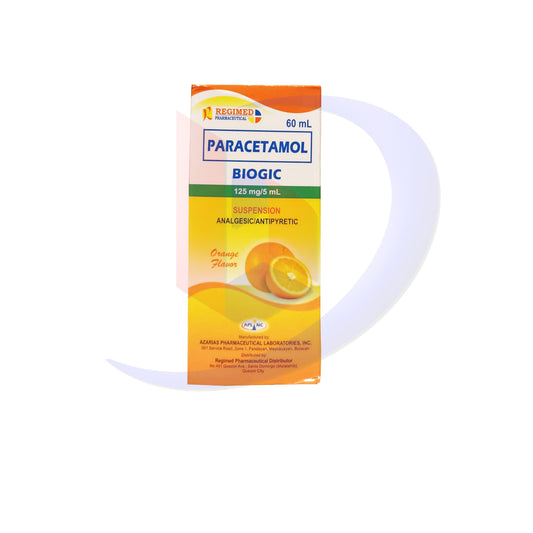 Paracetamol (Biogic) 125mg/5ml Suspension 60ml