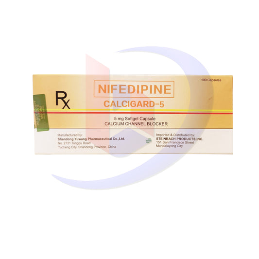 Nifedipine (Calcigard 5) 5mg Softgel Capsule 100's