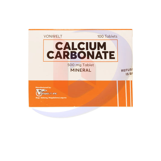 Calcium Carbonate (Vonwelt) 500 Tablet 100's