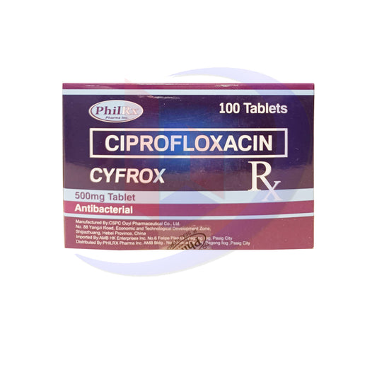 Ciprofloxacin (Cyfrox) 500mg Antibacterial Tablet 100's