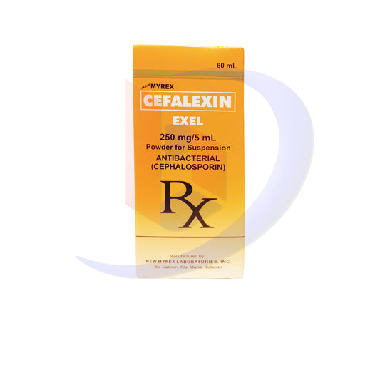Cefalexin (Exel) 250mg/5ml Powder fo Suspension 60ml