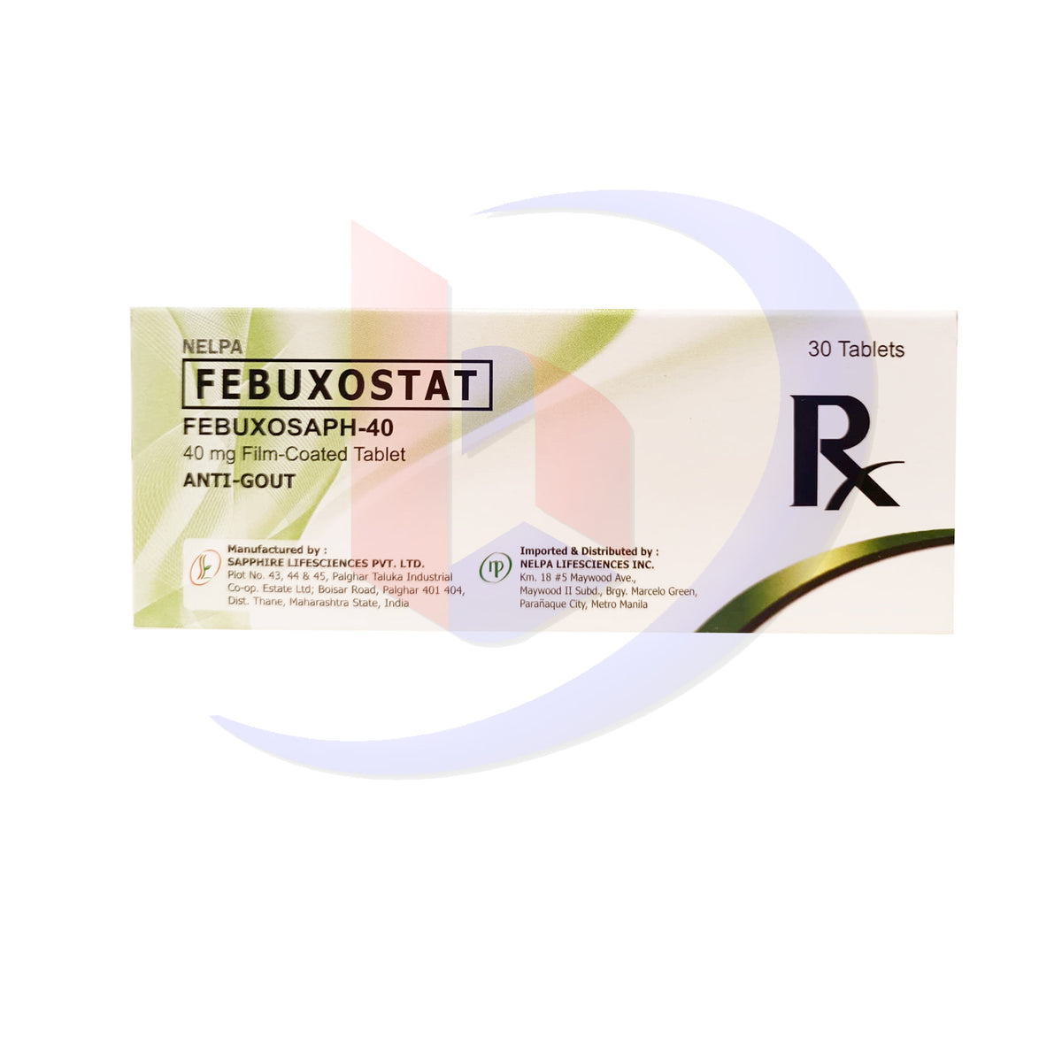 Febuxostat (Febuxosaph 40) 40mg Film Coated Tablet 30's – Bambang ...