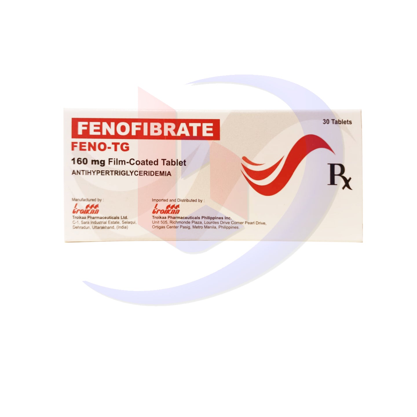 Fenofibrate (Feno-TG) 160mg Film Coated Tablet 30's
