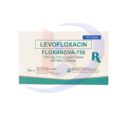 Levofloxacin (Floxanova 750) 750mg Film Coated Tablet 100's
