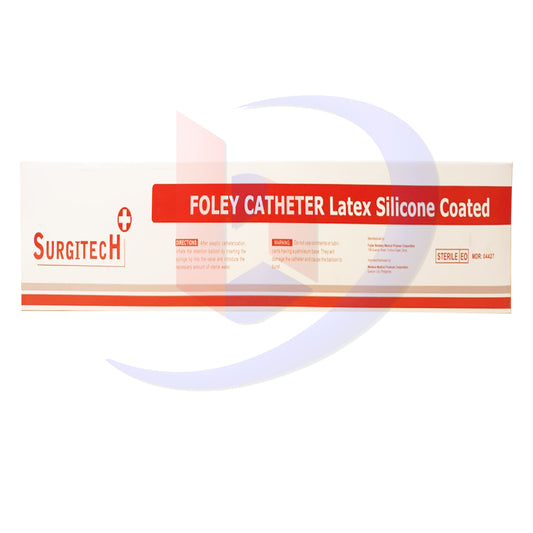 Foley Catheter (Surgitech) (Size 8) Silicone Coated Pieces 1's