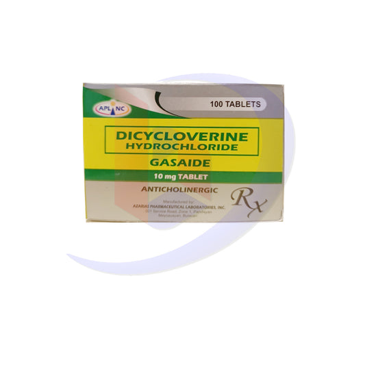 Dicycloverine Hydrochloride (Gasaide) 10mg Tablet 100's