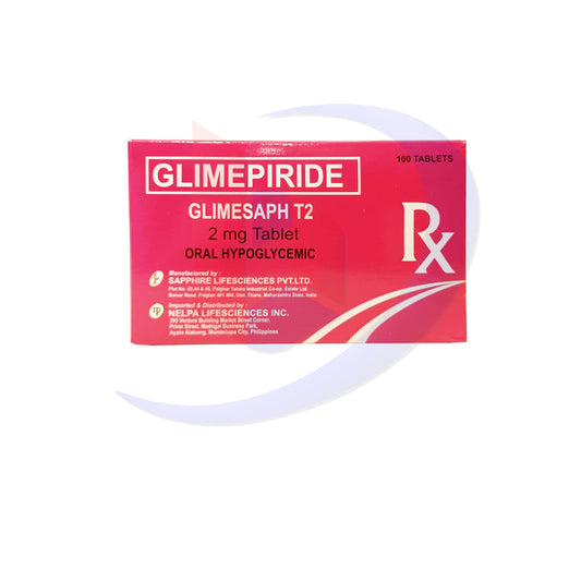 Glimepiride (Glimesaph T2)  2mg Tablet 100's