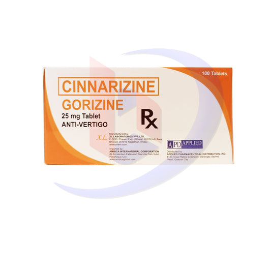 Cinnarizine (Gorizine) 25mg Tablet 100's