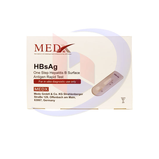 HBsAg (Medx) One Step Hepatitis B Surface Antigen Rapid Test 25's