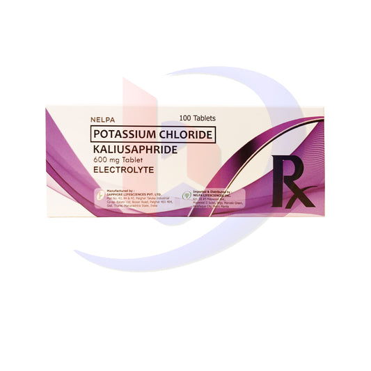 Potassium Chloride (Kaliusaphride) 600mg Electrolyte Tablets 100's